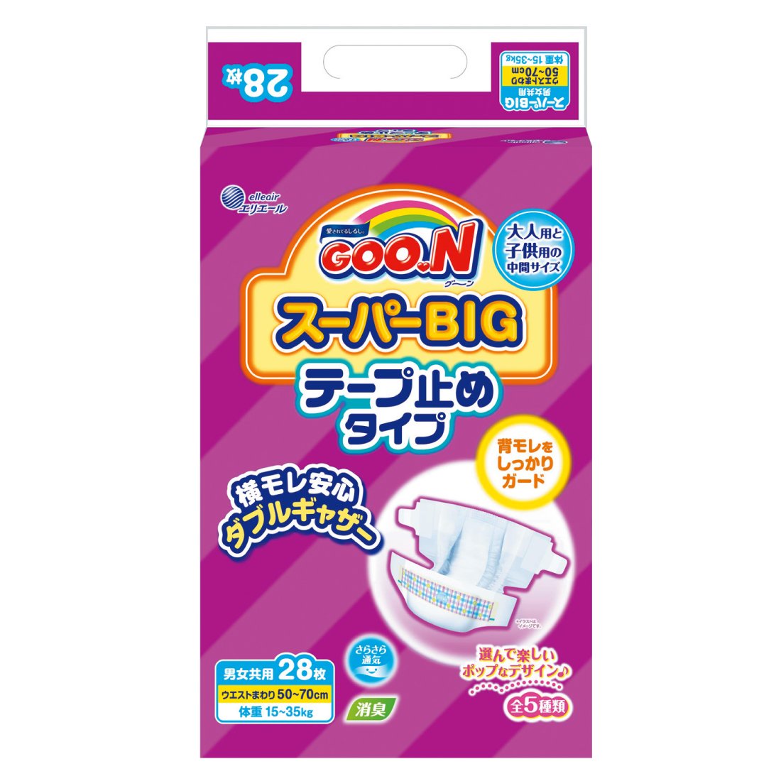 Amazon.co.jp: Goon Super BIG Taped Type 28 Pieces : Health