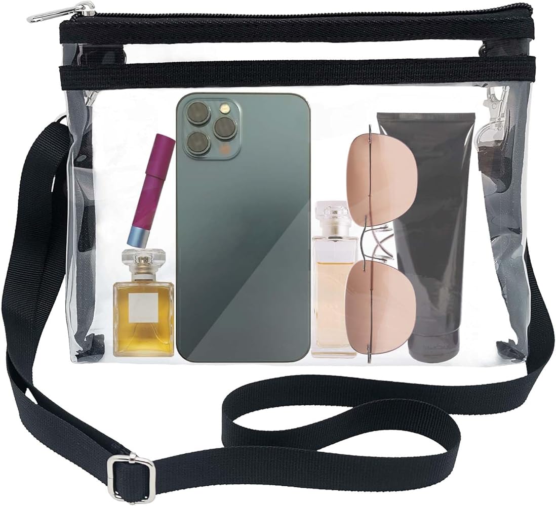 Amazon | [auxadex] PVCクリア クロスボディバッグ スタジアム承認