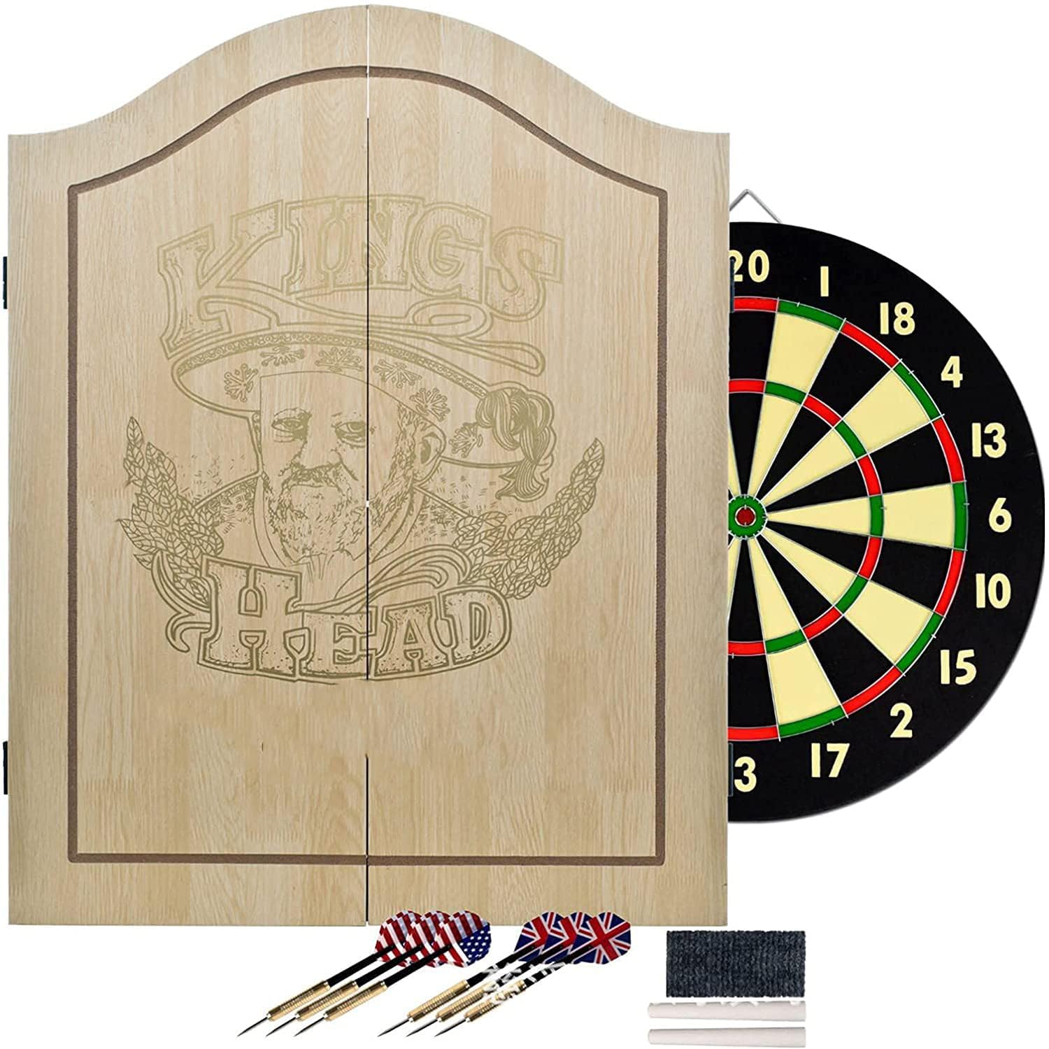 Amazon.co.jp: 18インチダーツボードキャビネットセット、ダーツボード