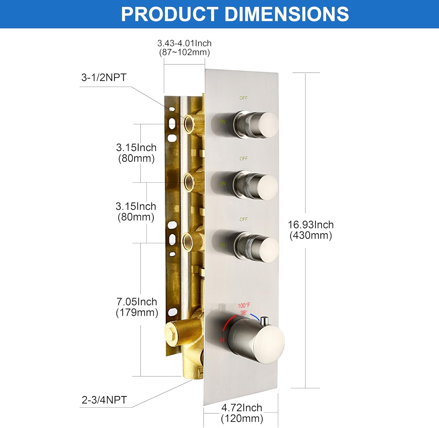 新品 真鍮ダイバータ シャワーヘッド T型アダプター 蛇口 分岐 2方向
