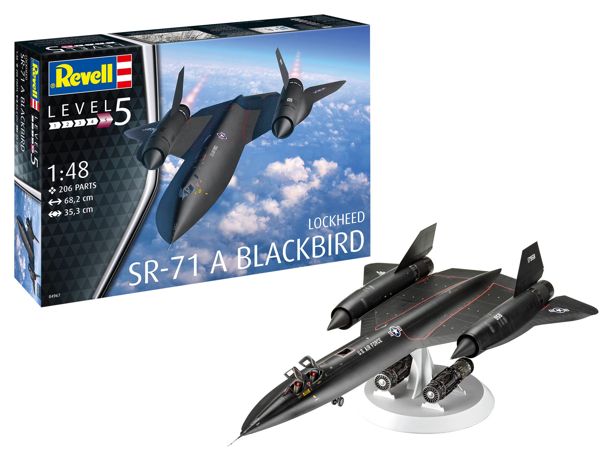 Amazon.com: Revell 04967 Lockheed SR-71 Blackbird 1:48 Scale Model