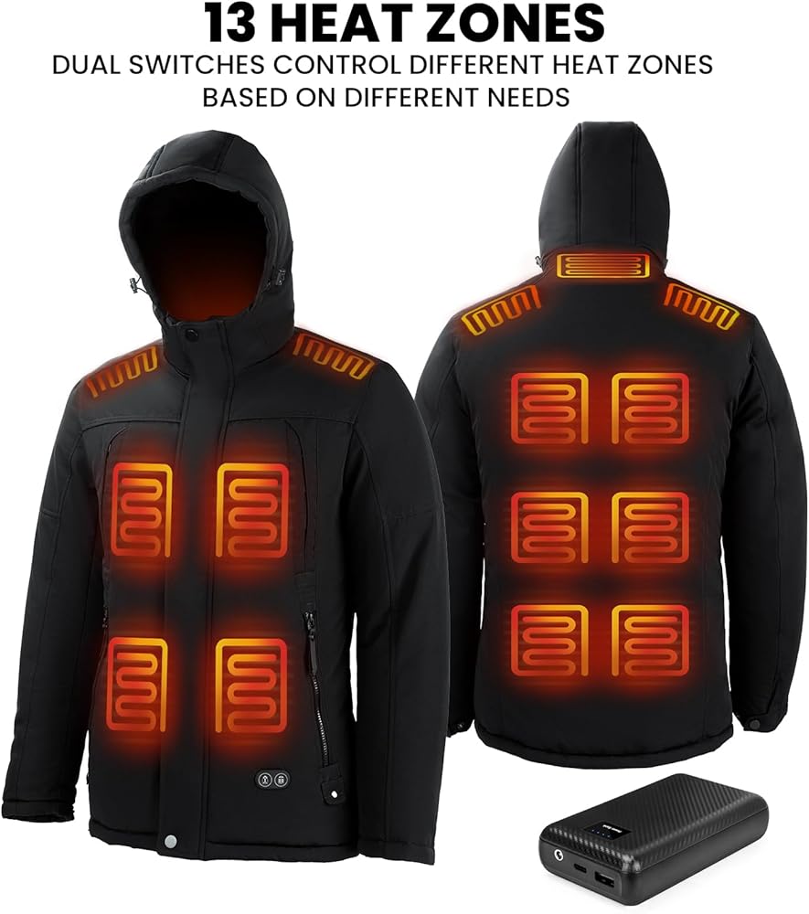 Vantacent89 Heated Jacket, Soft Shell Coat for Men and Women(Size