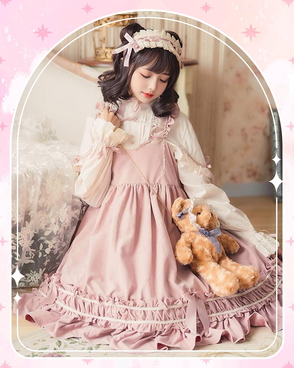 Amazon.co.jp: [JIURUN] ワンピース ロリータ 長袖 ゴスロリ コスプレ