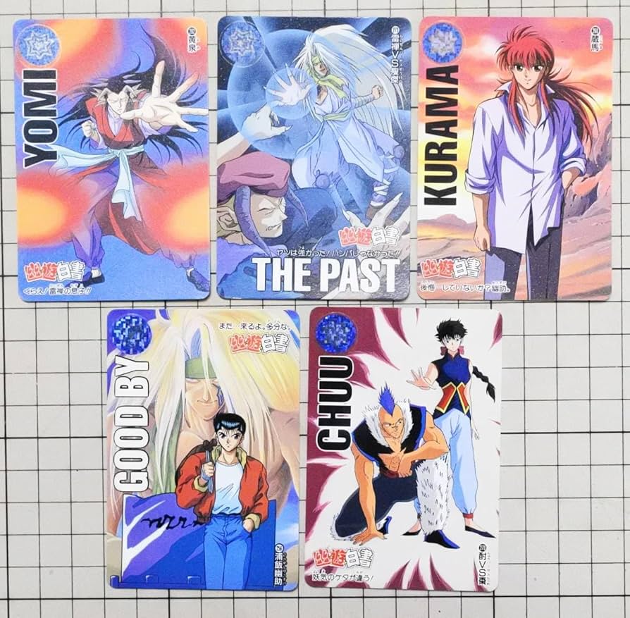 Amazon.co.jp: 幽遊白書 カードダス 5枚セット 怨飯幽助 黄泉 蔵馬 雷