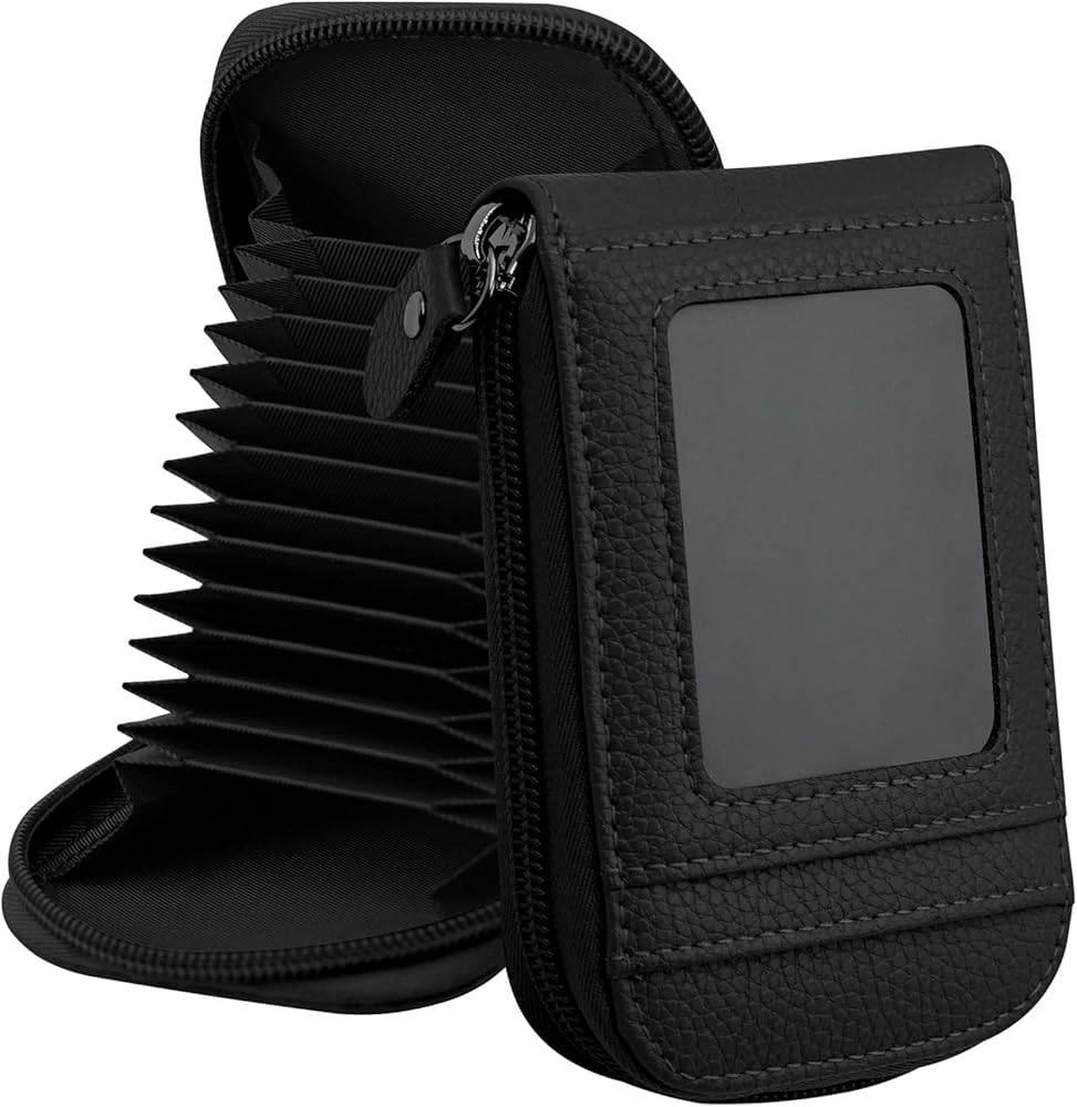 Amazon.com: DEEZOMO DKER Genuine Leather Mini Credit Card Case