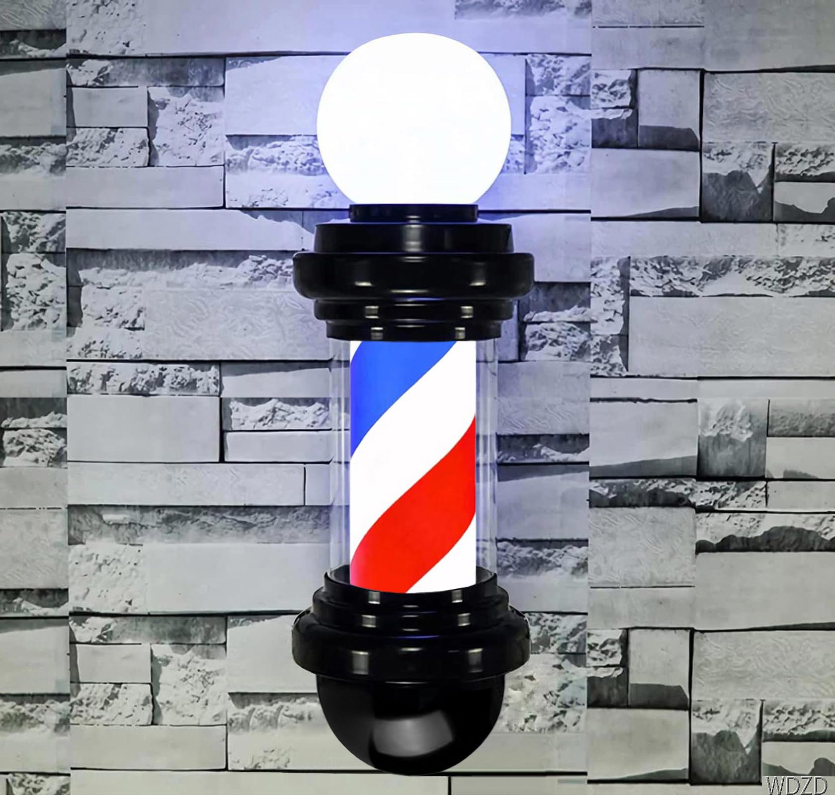 Amazon.co.jp: WDZD 48 cm サインポール、小さい赤白青ストライプ床屋