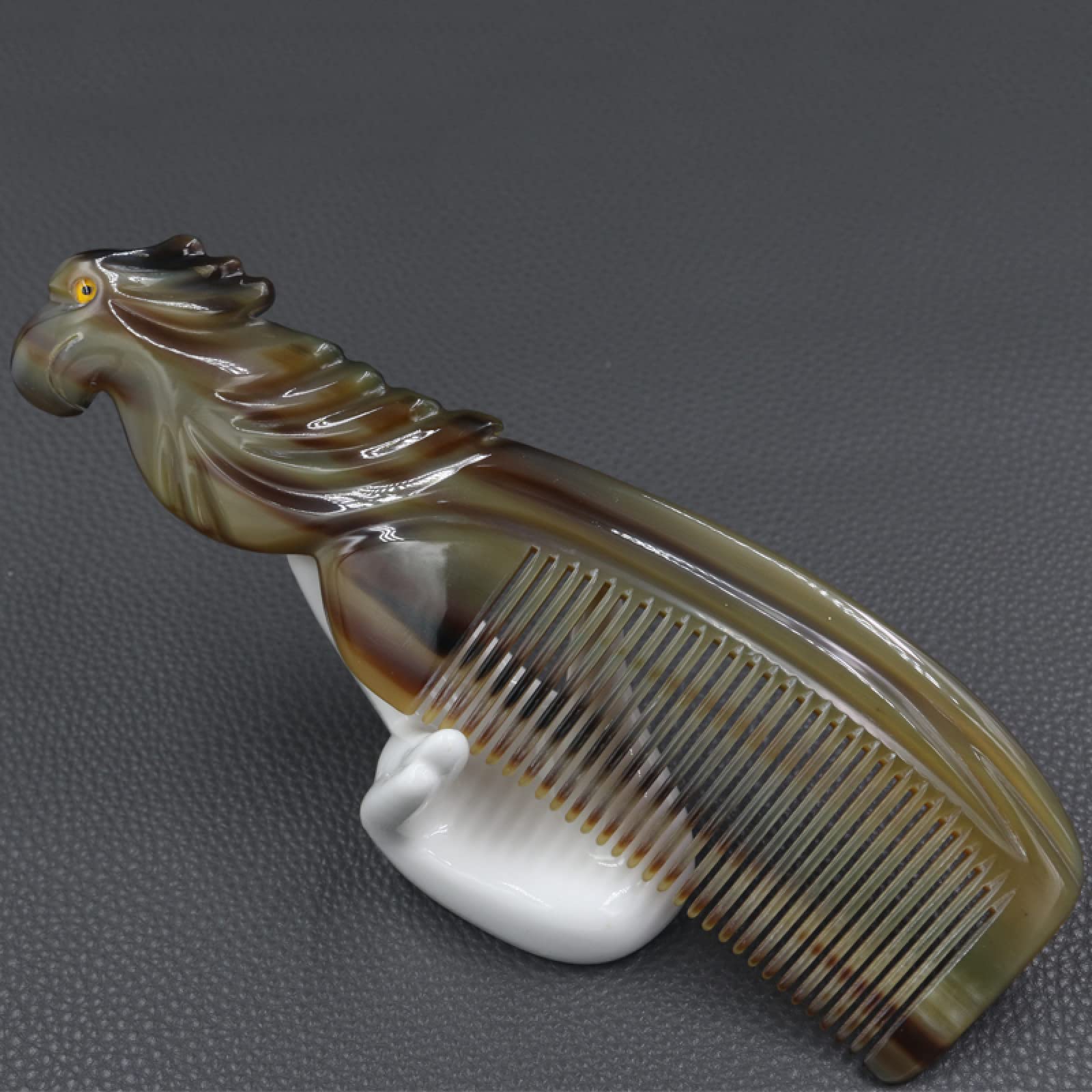 Amazon.co.jp: 7.48 インチの自然な水牛の角の櫛の櫛のブラシの毛の