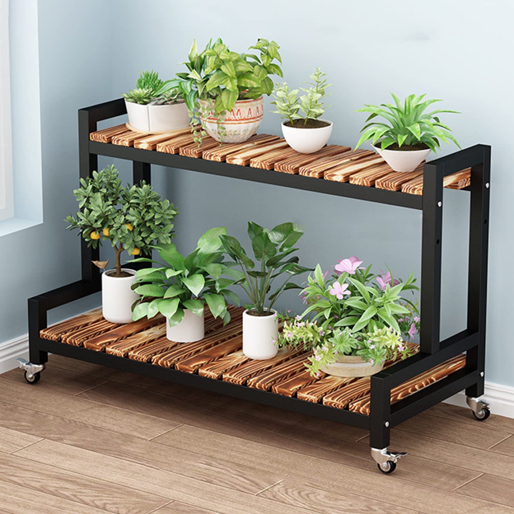 No 6 三角お屋根の簡単移動 多肉植物棚 garden black 5段 No 6 三角お