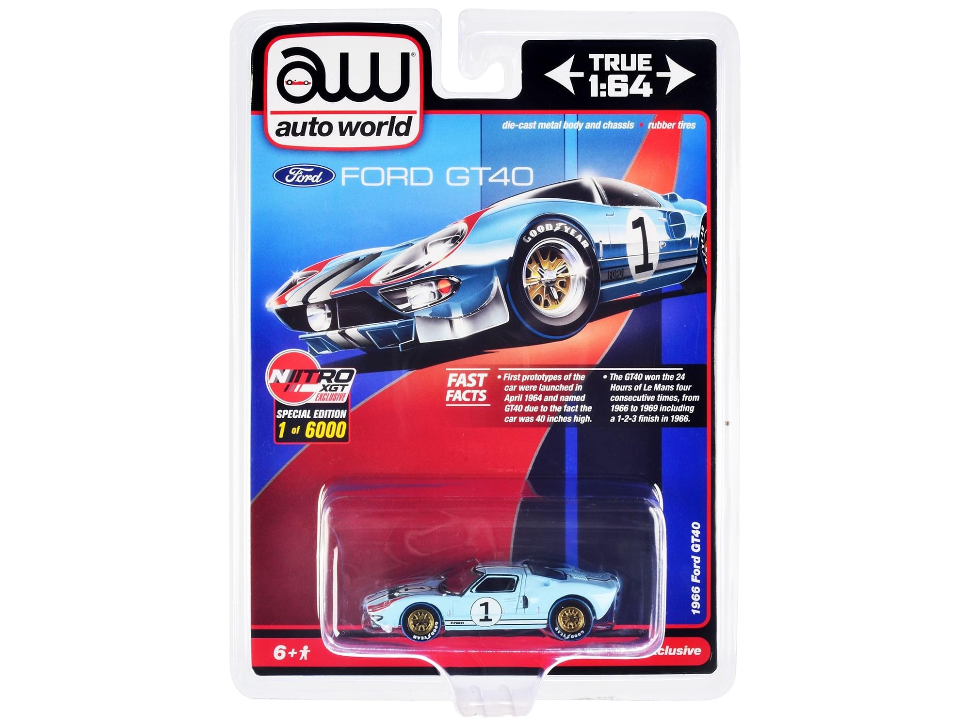 Amazon.co.jp: Auto World CP7921 1966年フォードGT40#1 ブルー限定版
