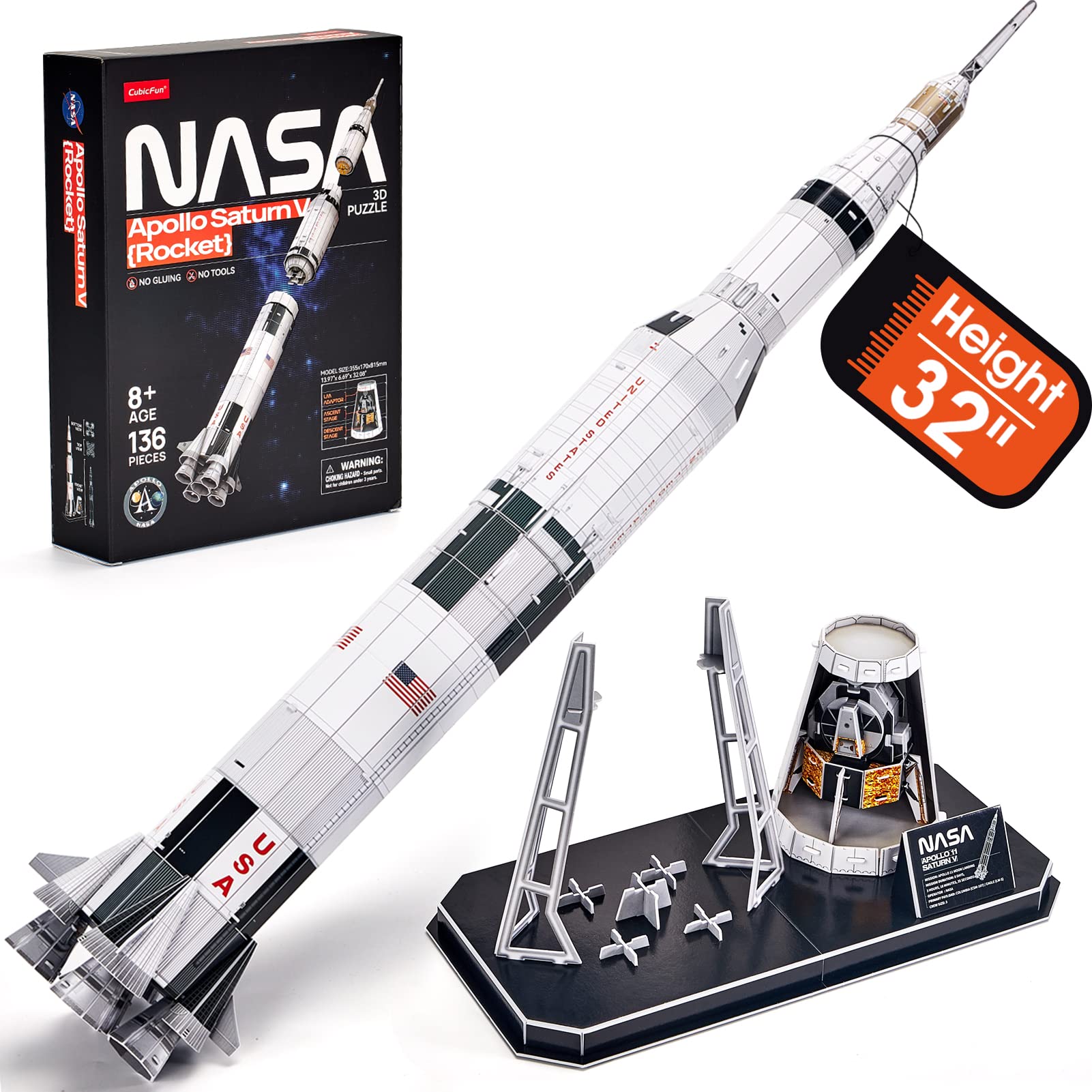 Amazon.com: NASA Apollo Saturn V 3D Puzzles for Adults Kids Space