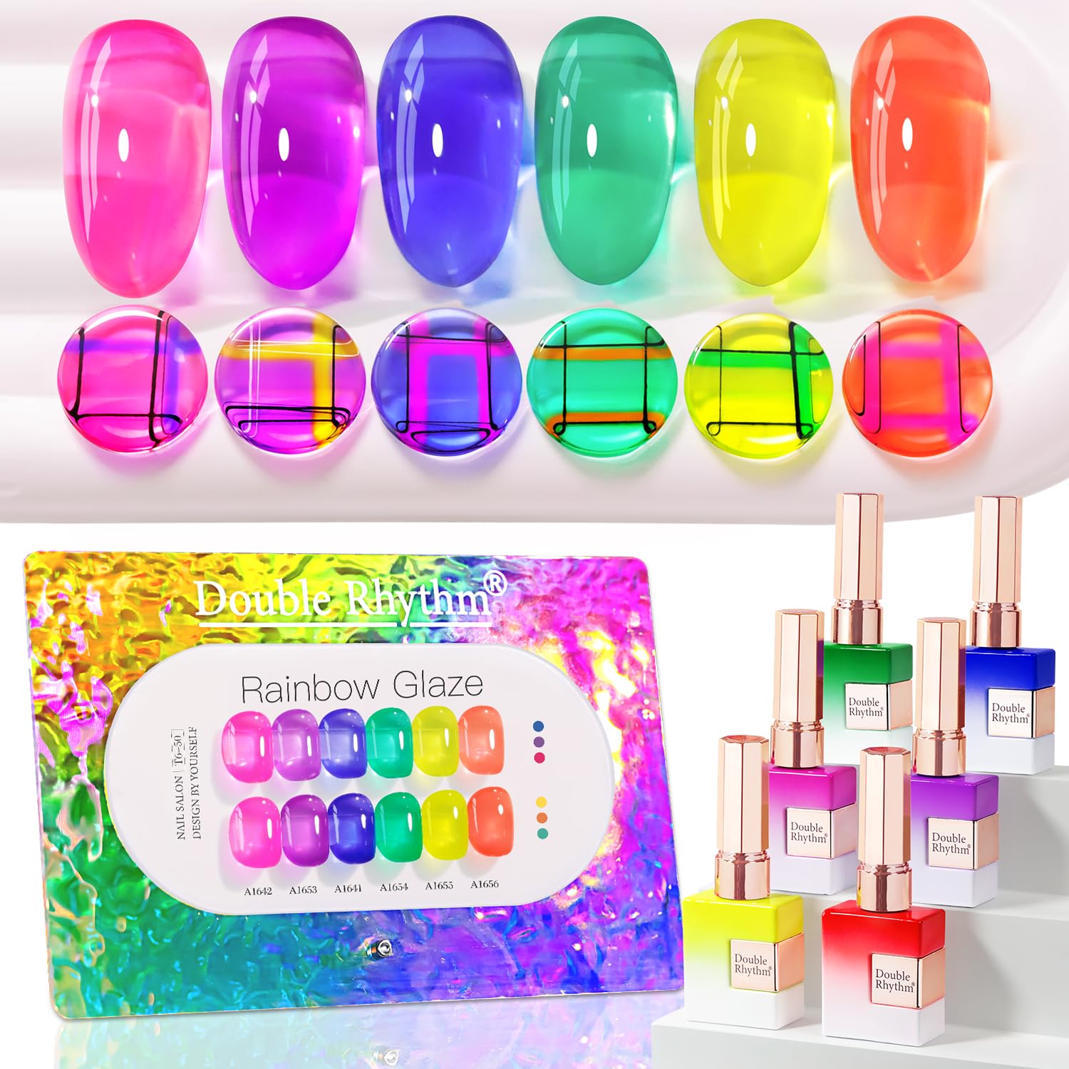 Amazon.com: Double Rhythm 6 Pcs 15 ML Gel Polish Set Same Color