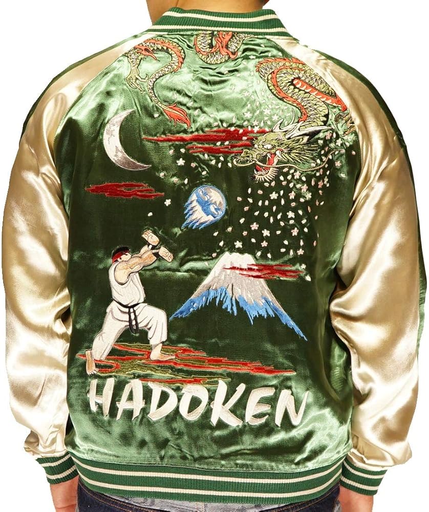 Amazon.co.jp: ストリートファイター 2 スカジャン 錦 コラボ 総刺繍