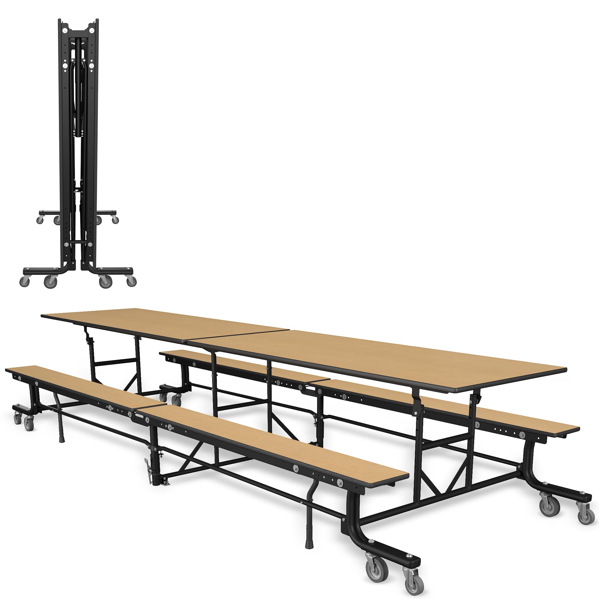 Amazon.com: Palmer Hamilton Mobile Folding Bench Cafeteria Table
