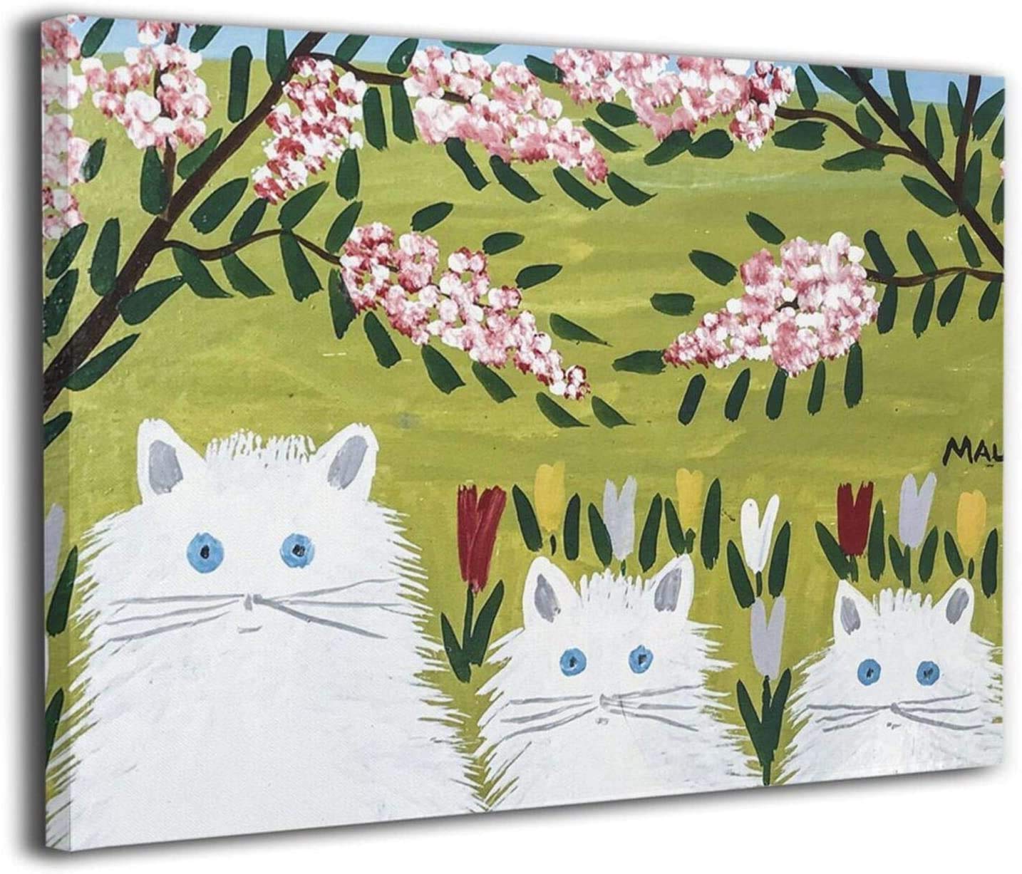 Amazon.co.jp: モードルイス 花の猫 ポスター 油絵 アートパネル 壁