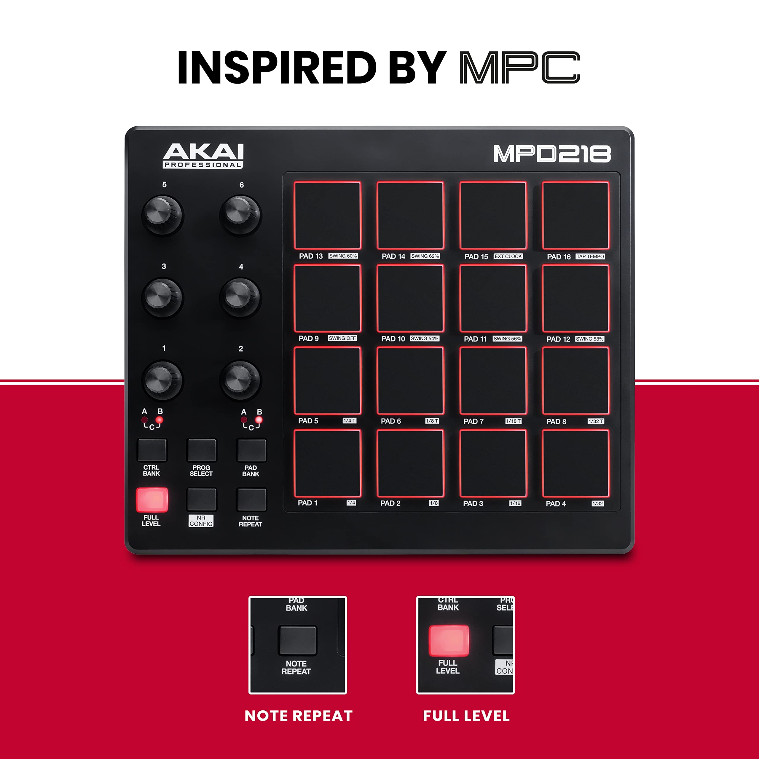 Amazon.co.jp: Akai Professional USB MIDIコントローラー 16のMPC