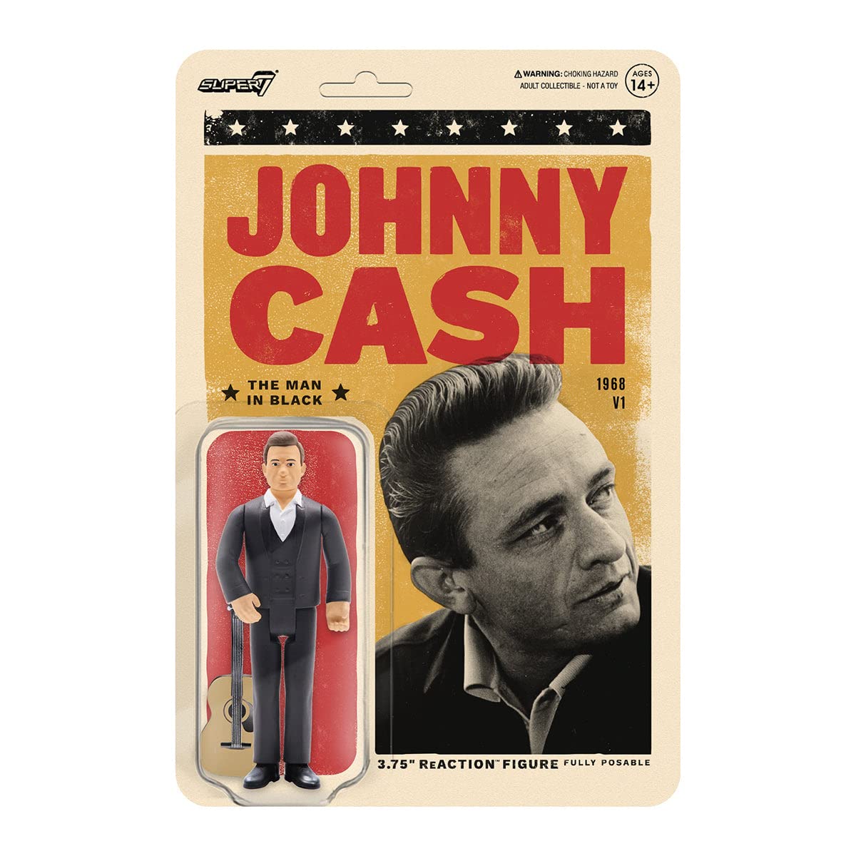 Amazon.com: Super7 Johnny Cash Reaction Figure - The Man in Black