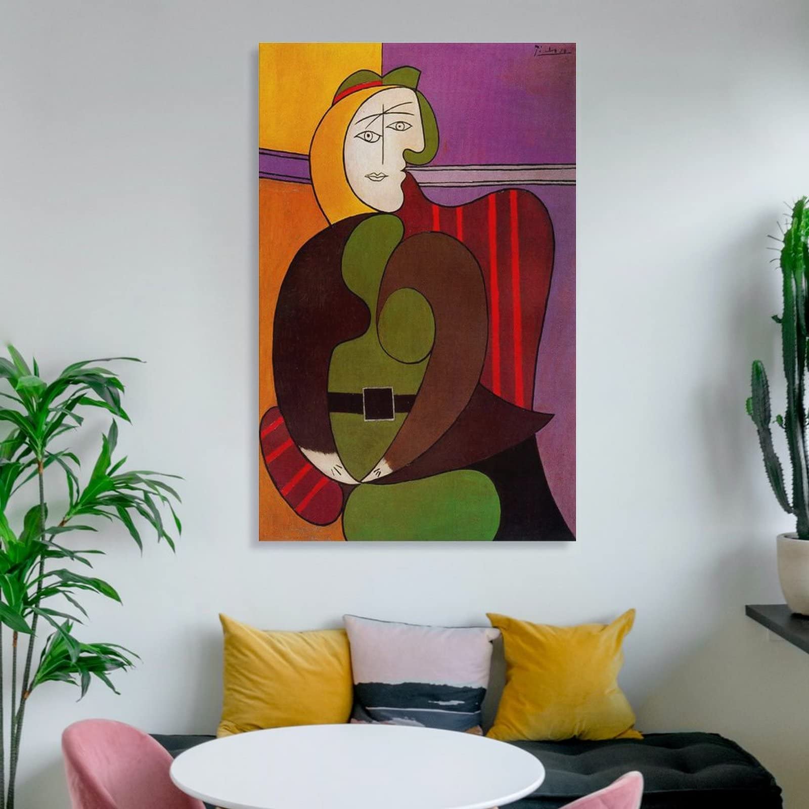 Amazon.co.jp: Pablo Picassoパブロ・ピカソ画家の作品（赤い肘掛け