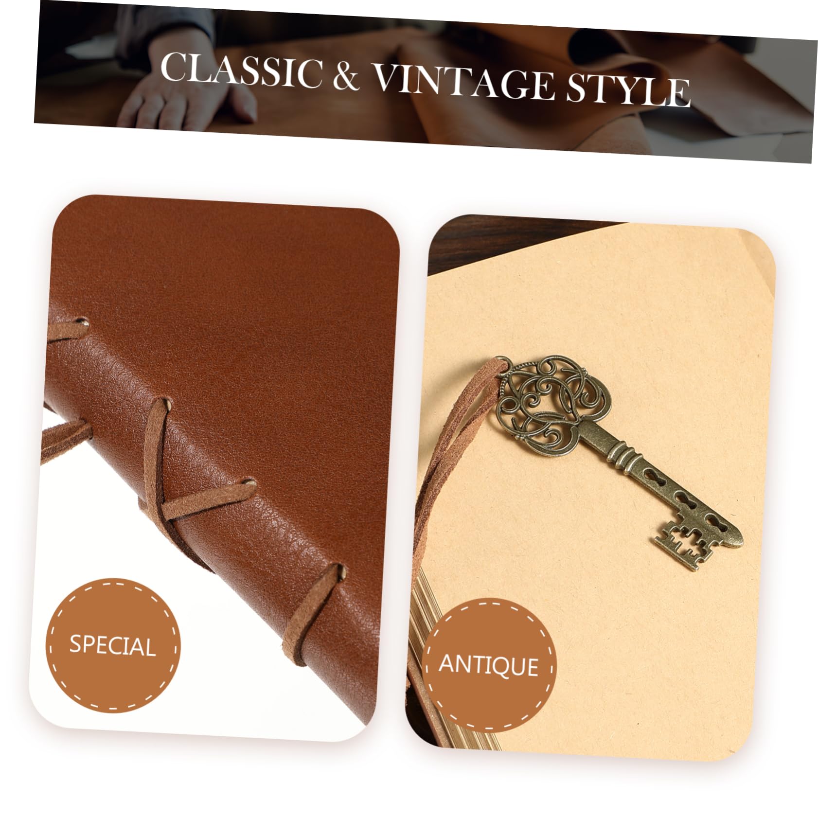 Amazon | EXCEART 赤 革 日記 紙 ジャンク ノート 古い ノート 空白