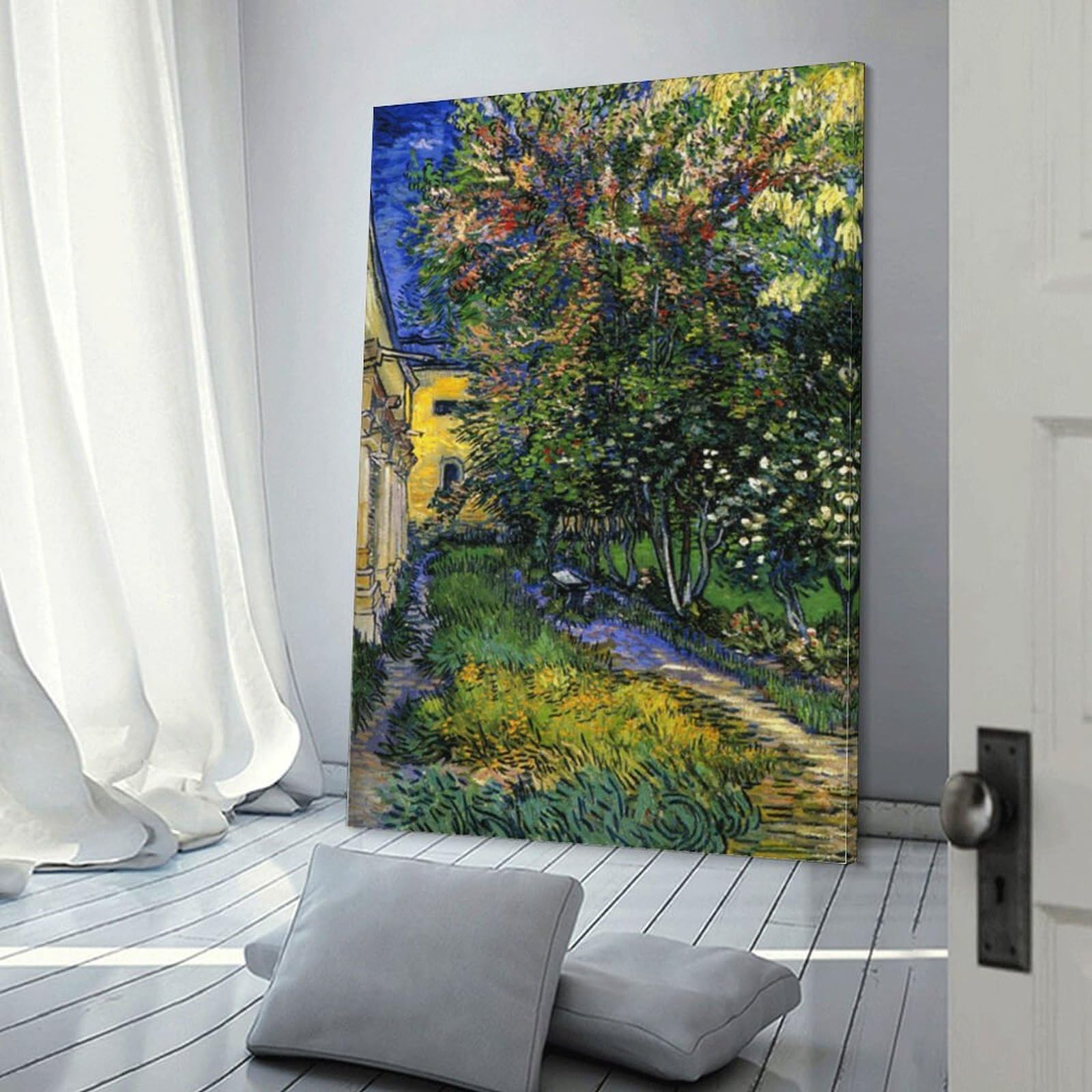 Amazon.co.jp: ゴッホ 「サン=レミの療養院の庭」 印刷 ポスター
