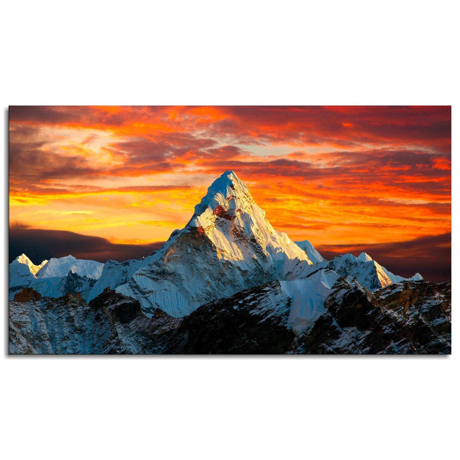 Amazon.com: Sunset In Himalayan Mountain Mount Everest Between