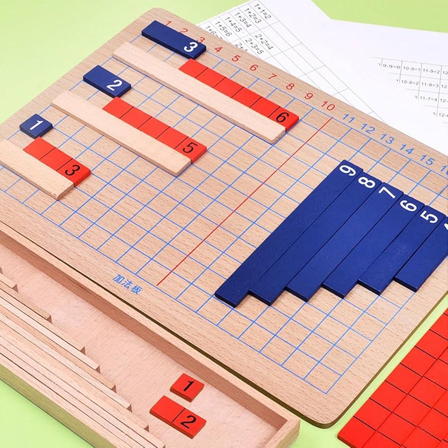 Amazon.co.jp: 計算おもちゃ モンテッソーリ教具 足し算・引き算板