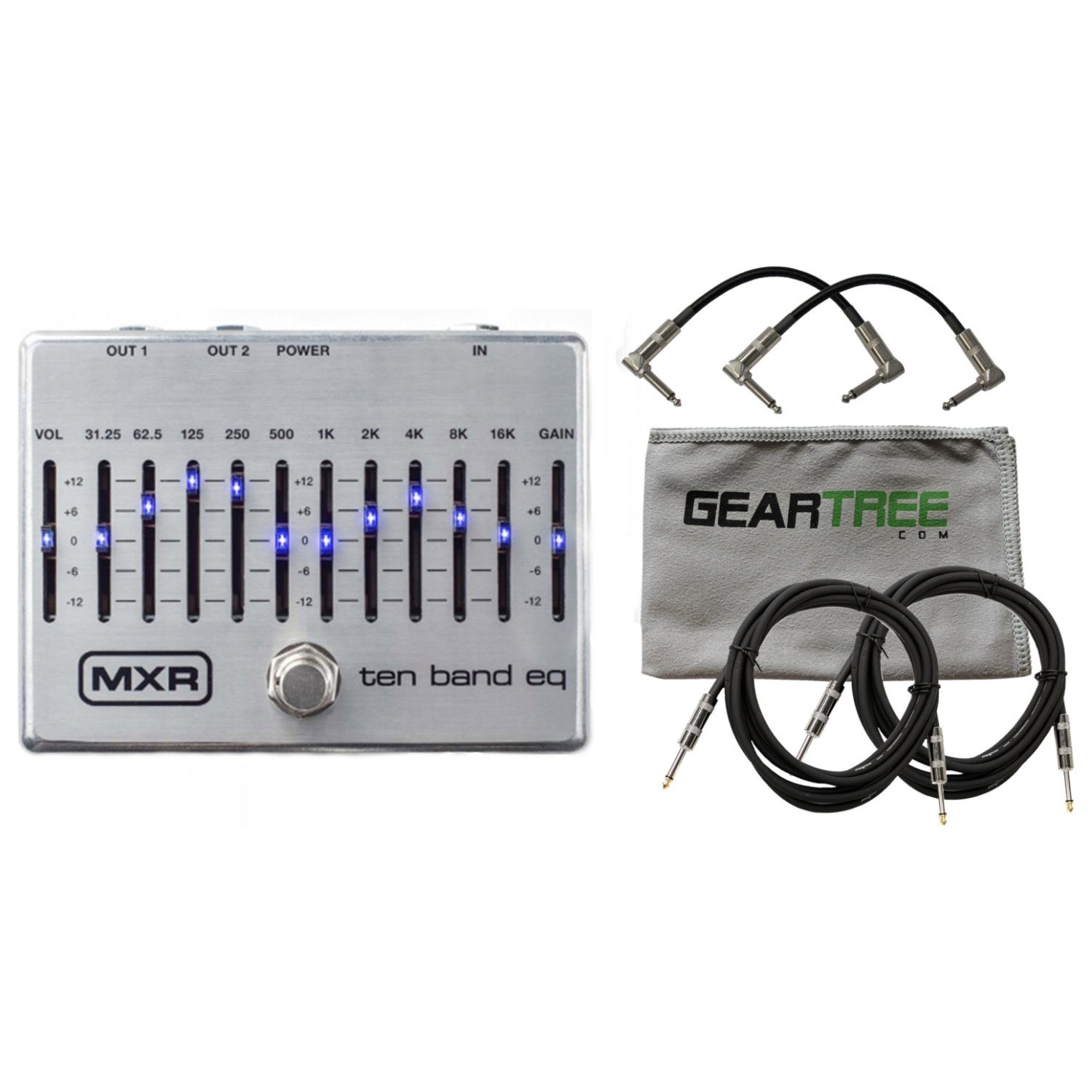 Amazon.com: MXR M108S 10 Band EQ Pedal w/ Cloth and 4 Cables