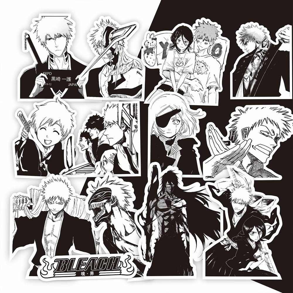 Amazon.co.jp: 黒崎一護 ステッカー シール 朽木ルキア ブリーチ 朽木