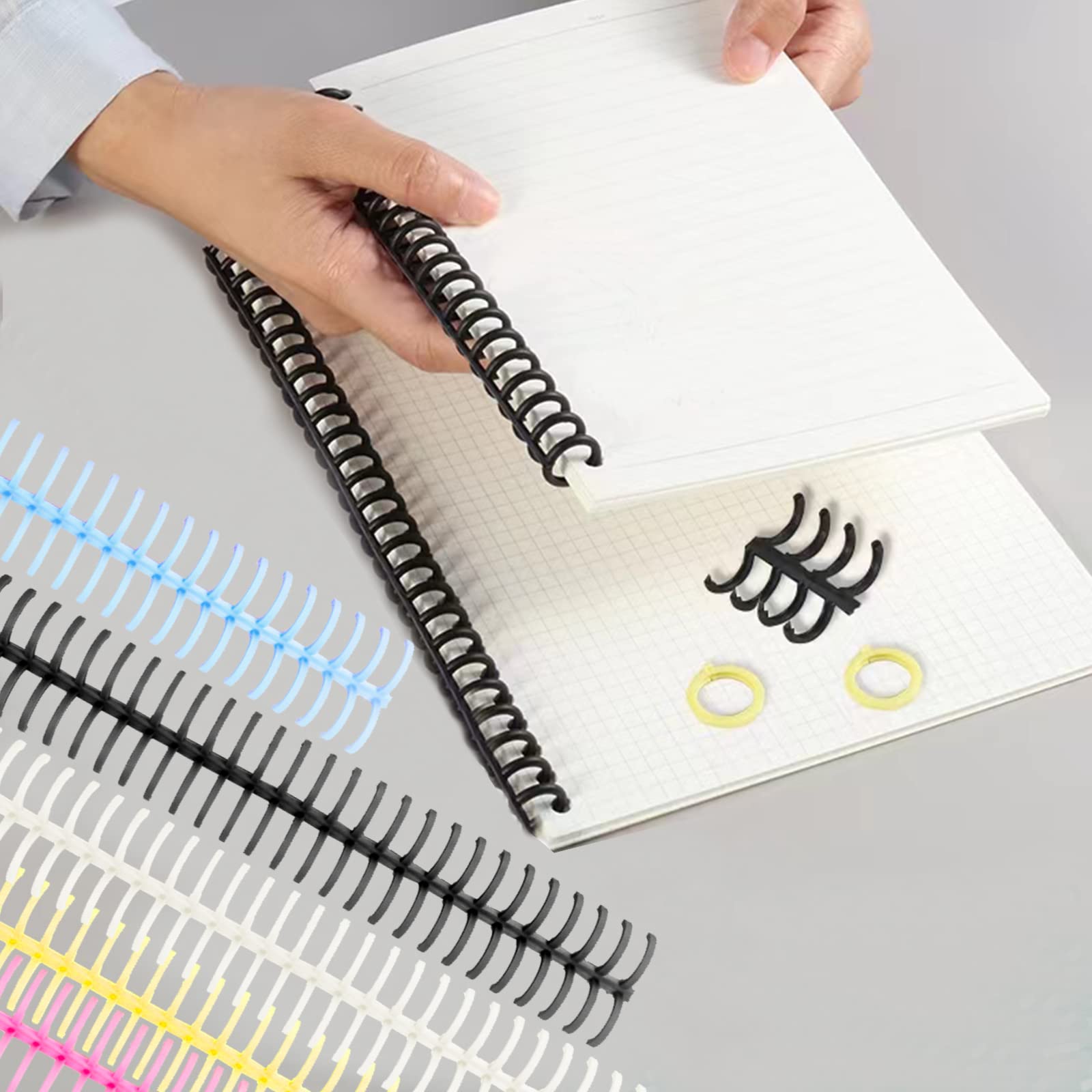 Amazon | siawadeky A4/30穴 製本リング 20本入 穴径16mm 5色 製本用