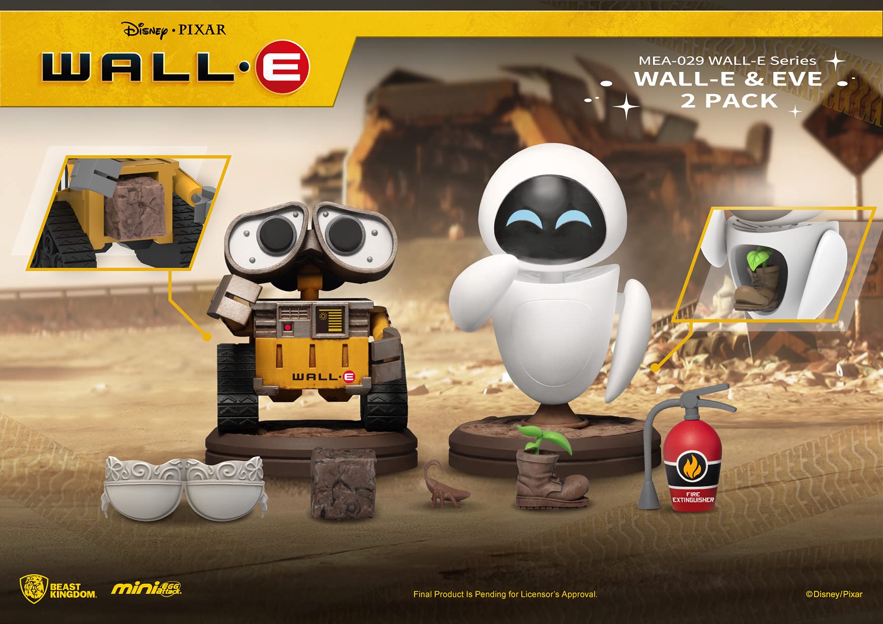 Amazon.co.jp: Beast Kingdom Disney: Wall-E and EVE Mini Egg Attack