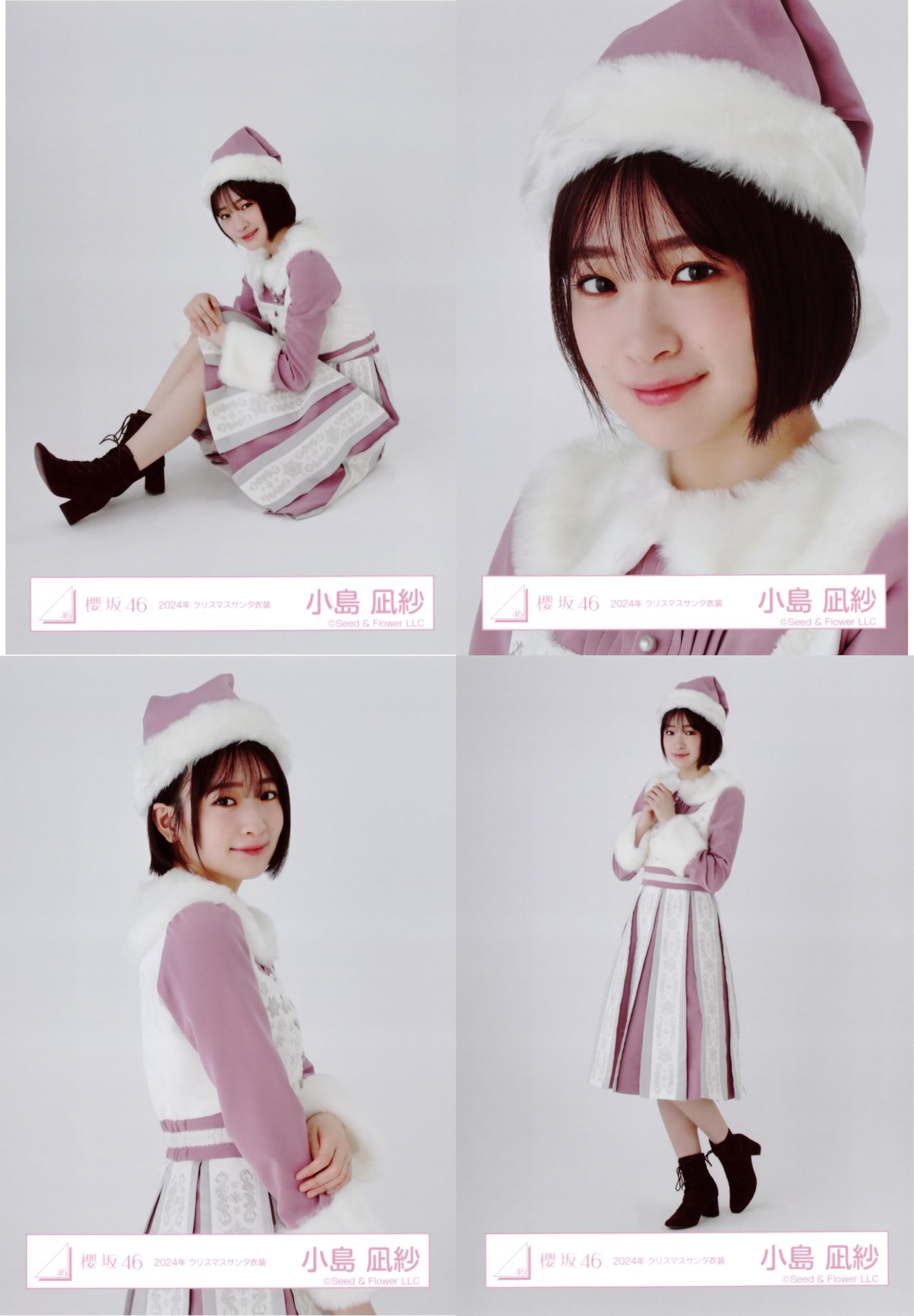 Amazon.co.jp: 櫻坂46 生写真 2024年 クリスマスサンタ衣装 4種コンプ