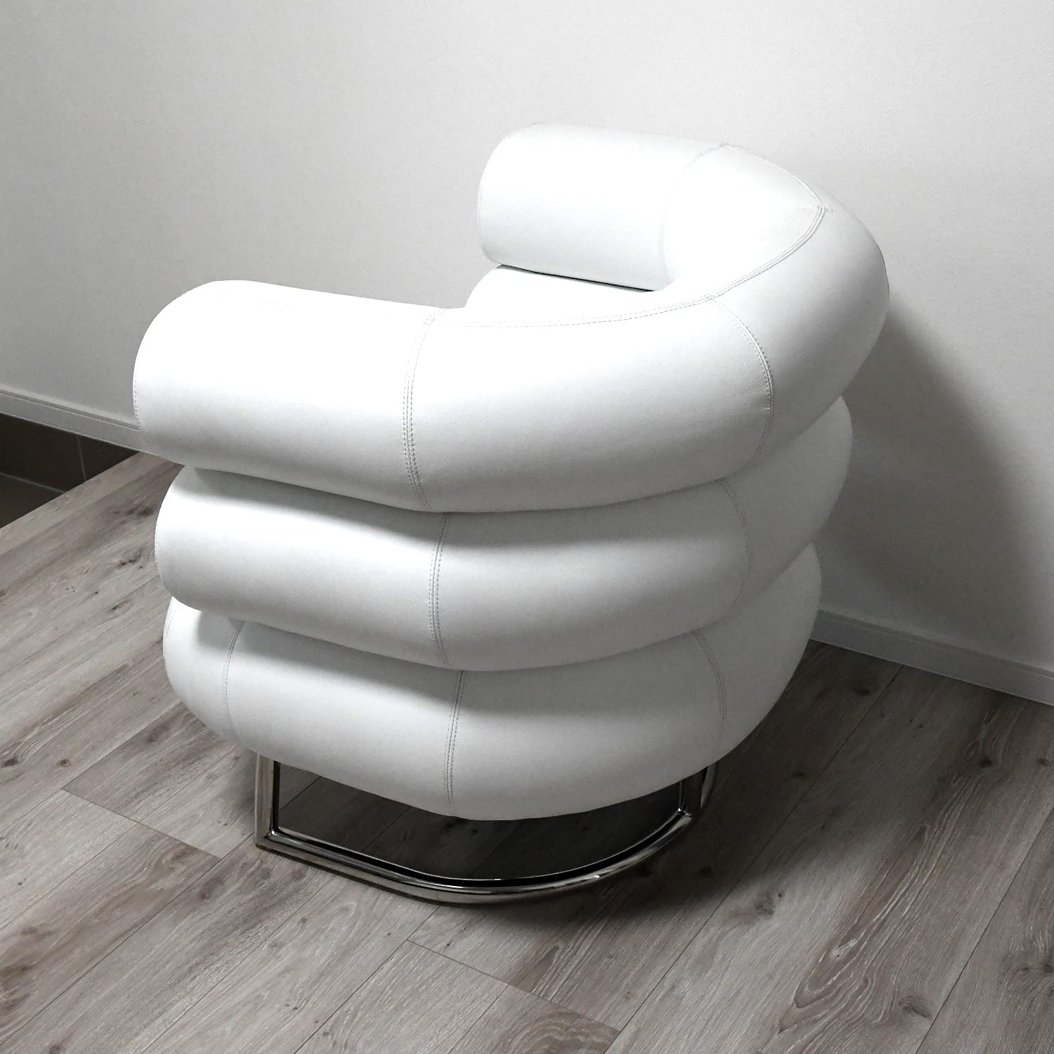 Amazon｜ビベンダムチェア 本皮仕様 色ホワイト アイリーングレイ