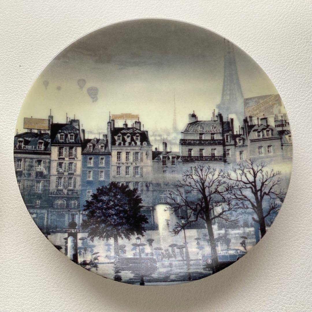 Amazon.co.jp: ヒロヤマガタ 絵皿 飾り皿 絵画 ペリエ レイニーデイ 2