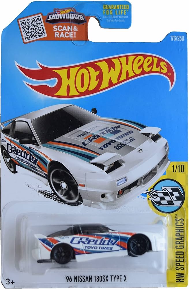Amazon.com: Hot Wheels '96 Nissan 180SX Type X, HW Speed Graphics