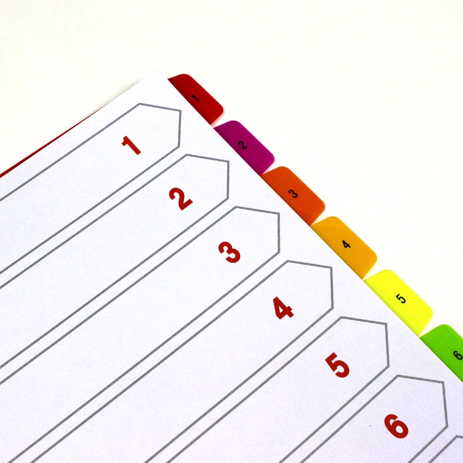 Amazon | テージー カラーインデックスPP INB-1412 A4 2穴 12山数字入