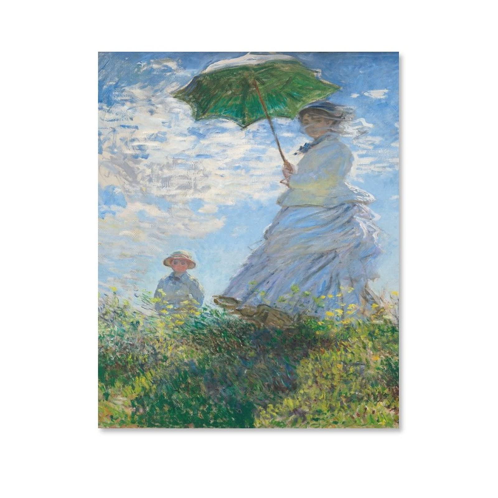 Amazon.co.jp: クロード・モネ【日傘をさす女性】完全手描き油絵 装飾