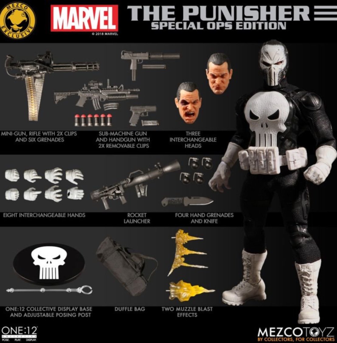 Amazon.co.jp: Mezco ワン:12 パニッシャー特殊作戦エディション