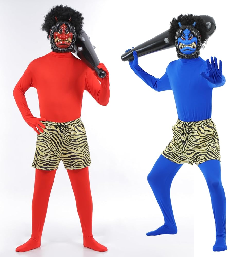 Amazon.co.jp: [iinoo] 鬼のお面 節分 豆まき 鬼 コスプレ オニ退治