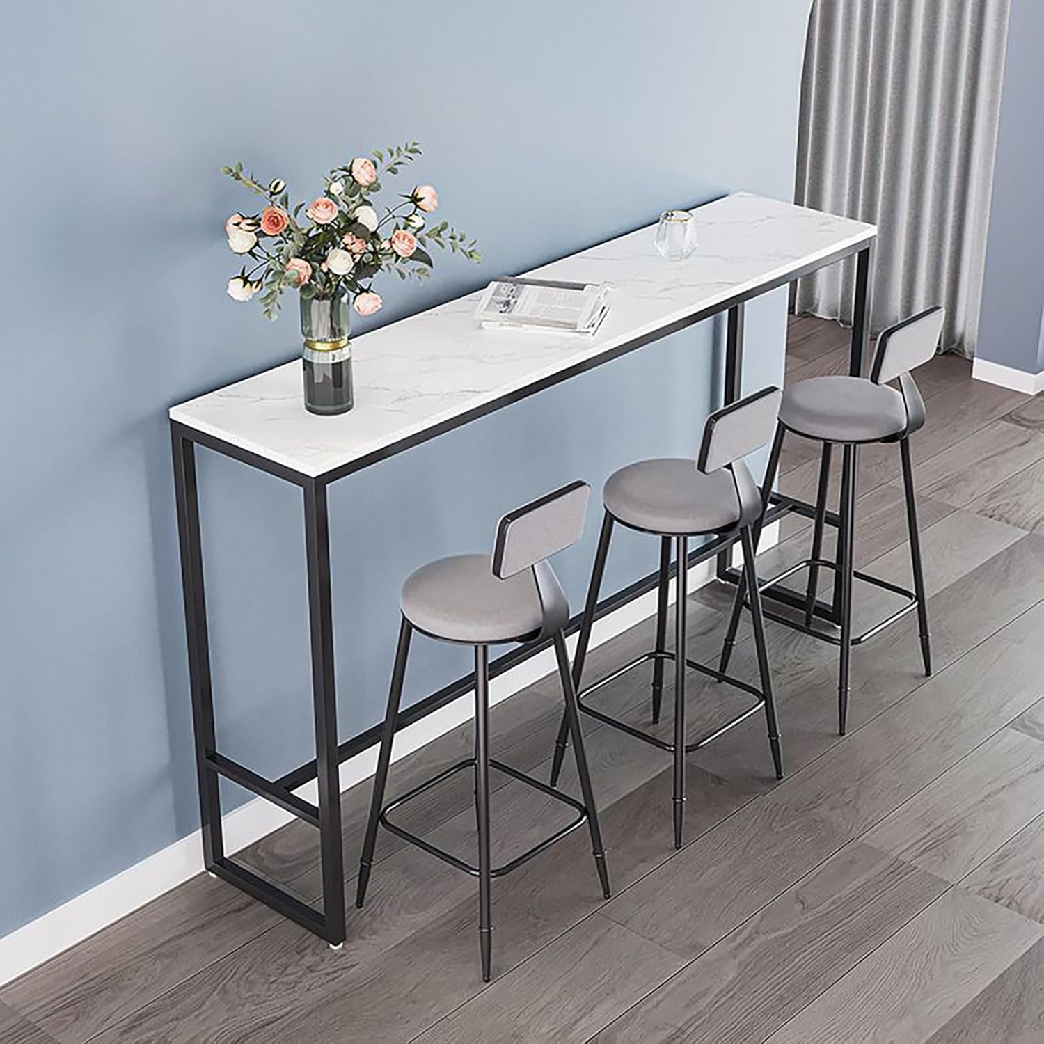 色:ブラック】SoBuy カウンターテーブル セット OGT22-SCH 色:ブラック