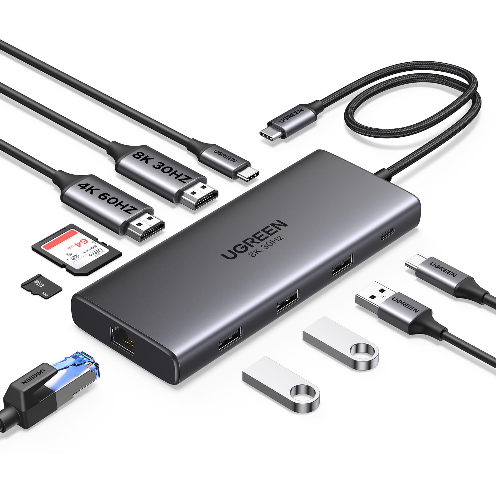Amazon | UGREEN Revodok Pro 210 10 in 1 USB-Cドッキング