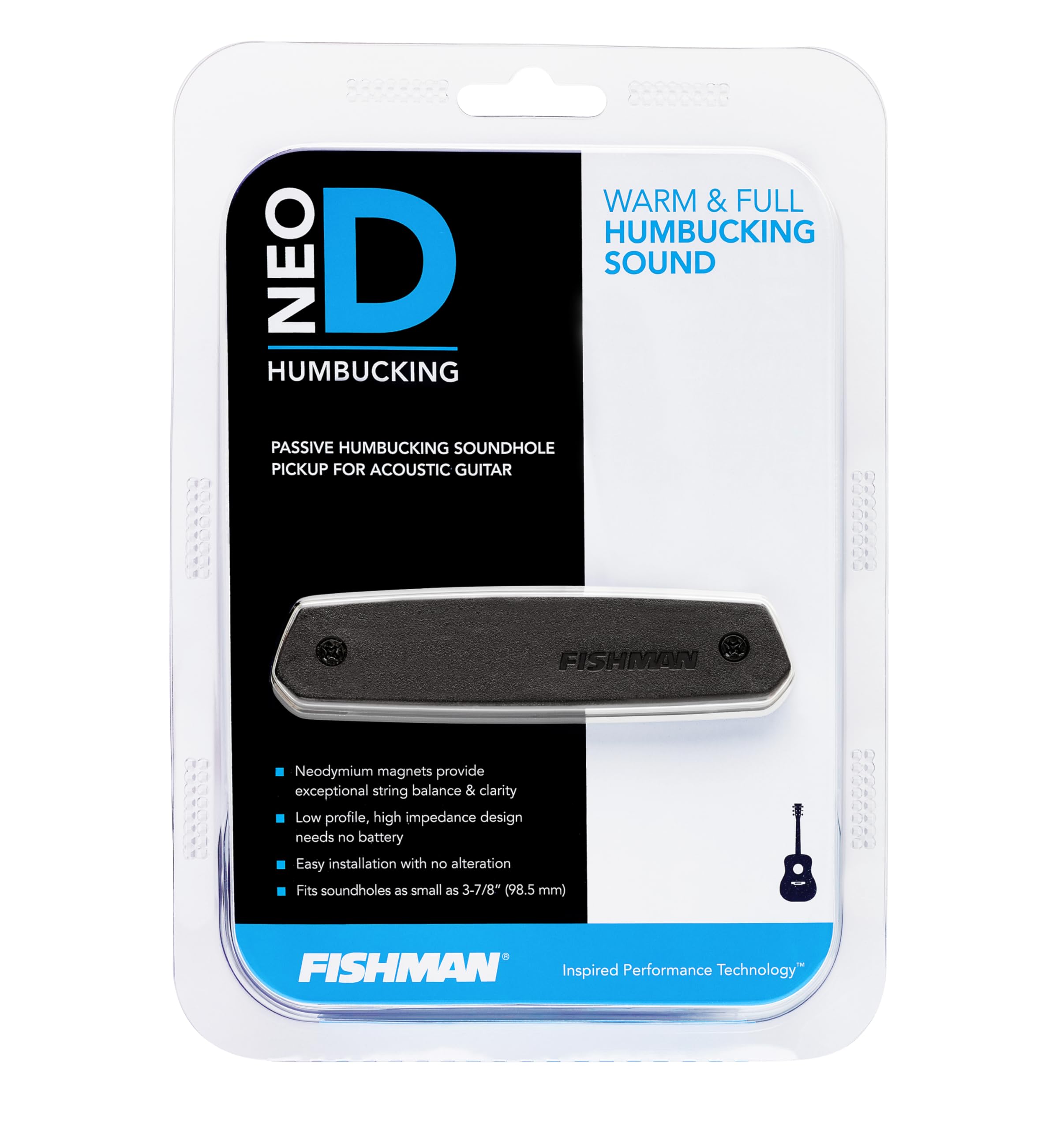 Amazon.com: Fishman Neo-D Humbucking Acoustic Pickup : Musical