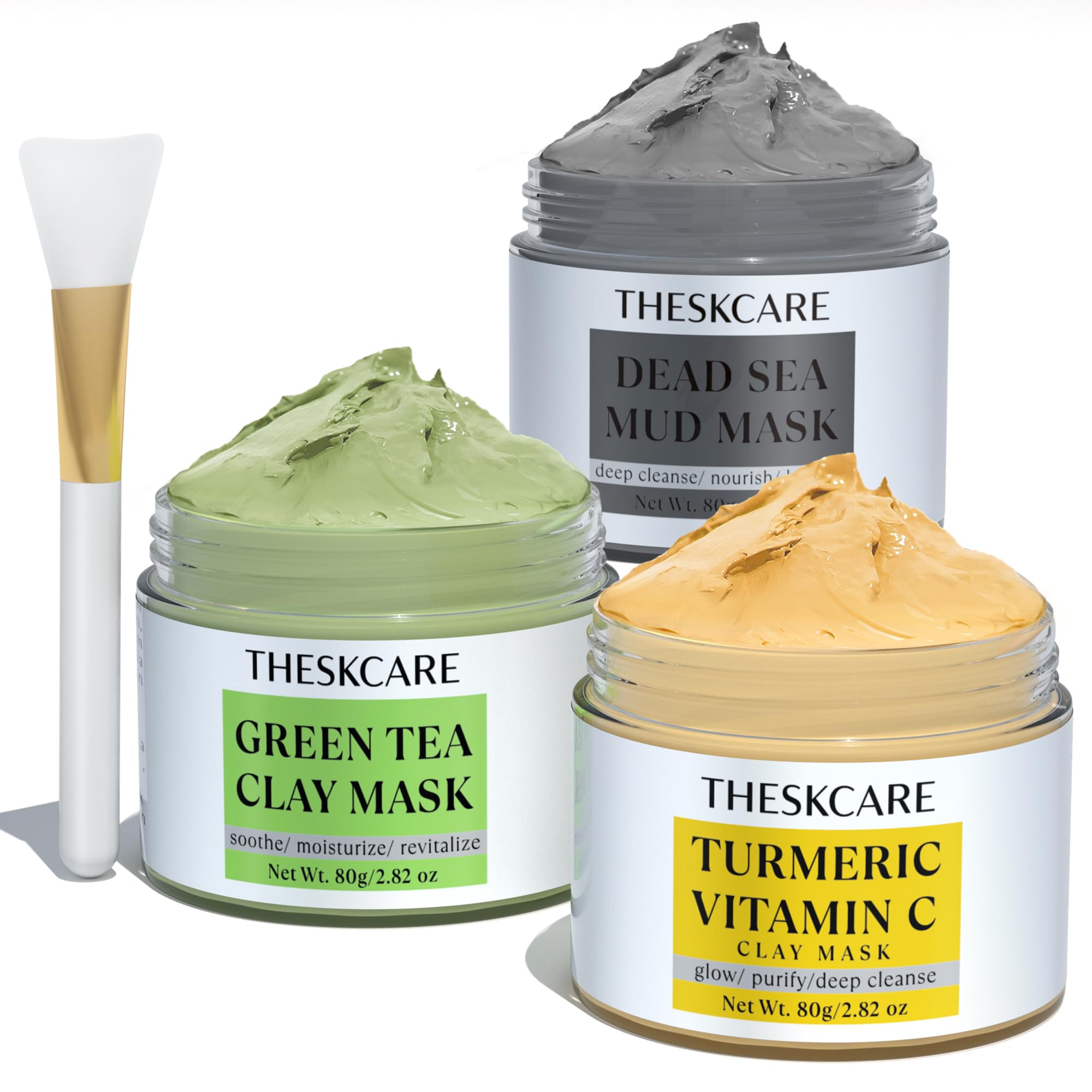 Amazon.com : THESKCARE 3 PCS Clay Mask Set, Turmeric Vitamin C