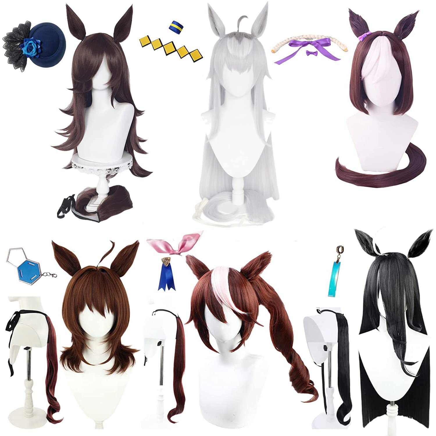 Amazon.co.jp: ウマ娘 プリティーダービー 周辺 コスプレウィッグ 耳+