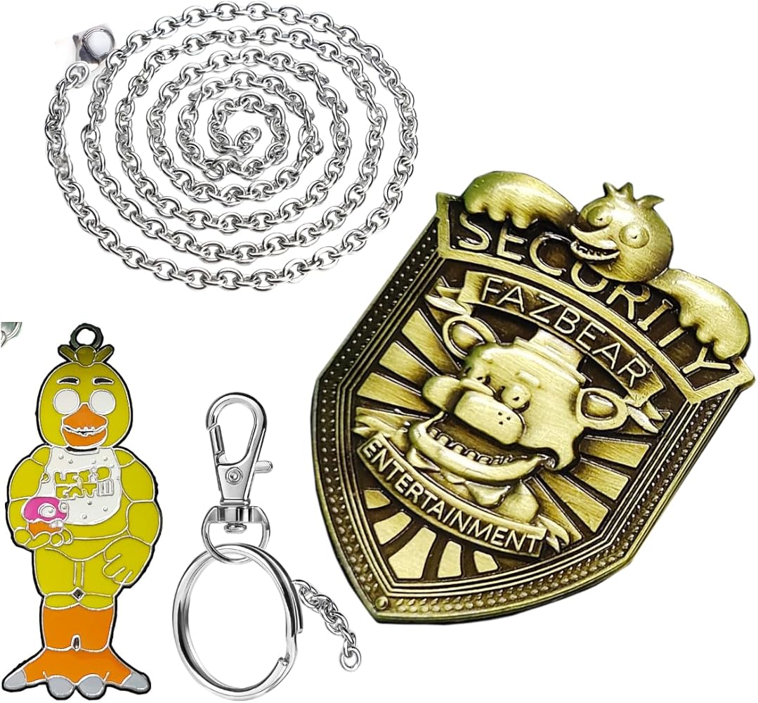 Amazon.co.jp: FNAF セキュリティバッジ メタルピン ペンダント