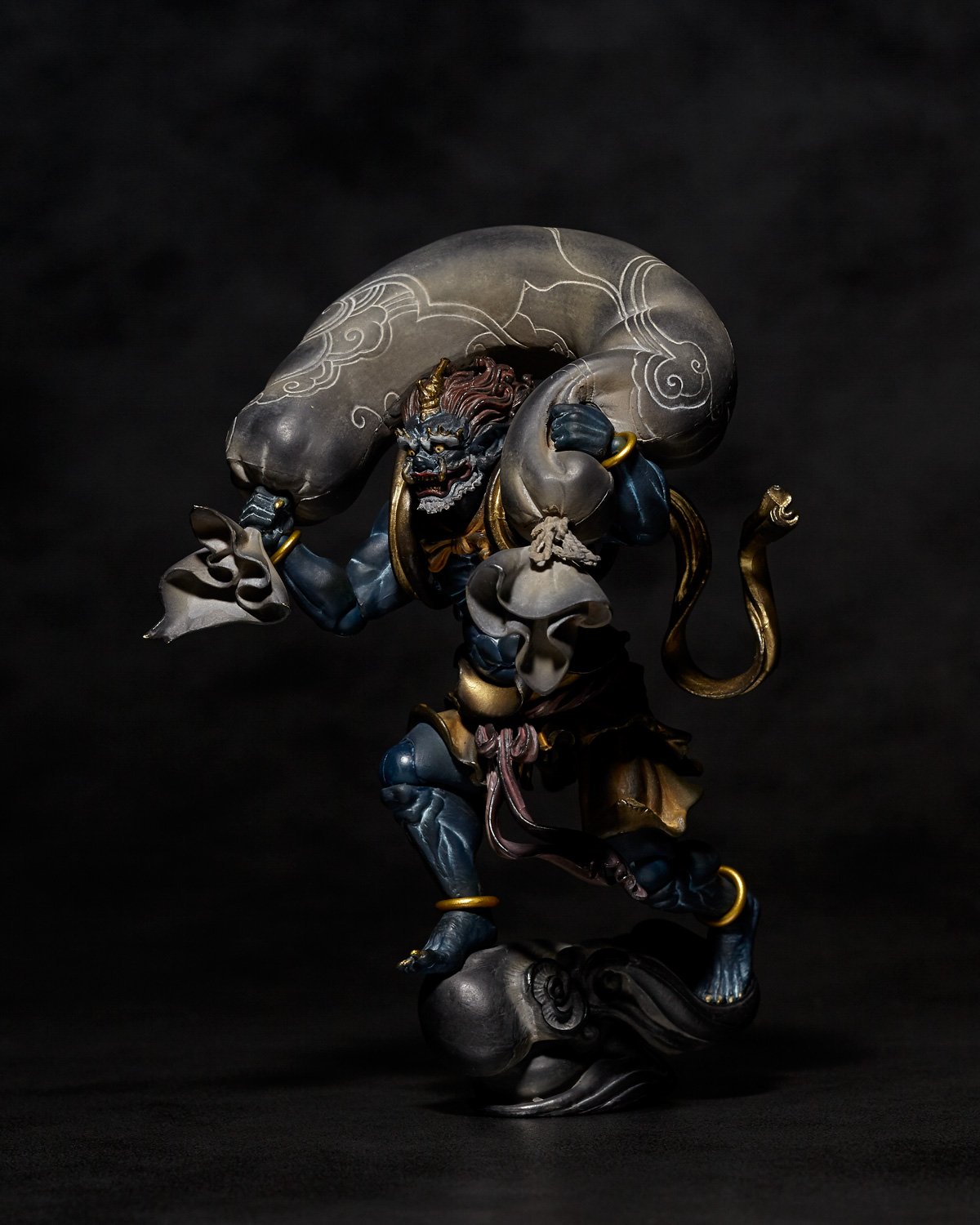 Amazon.co.jp: タケヤ式自在置物 風神 (青) 約140mm PVC&ABS製 塗装