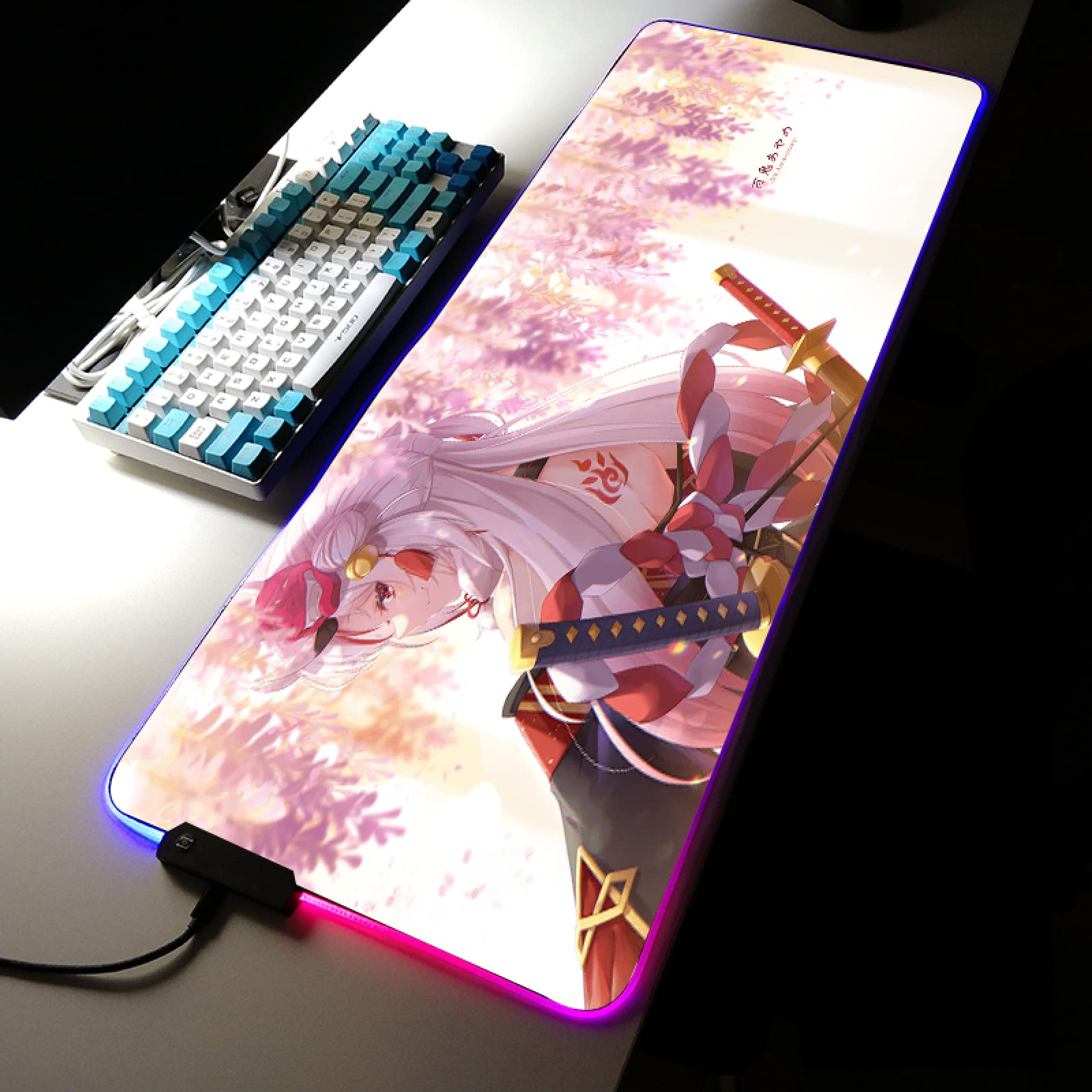 Amazon.co.jp: ゲーミングマウスパッドホロライブ百鬼あやめRgb