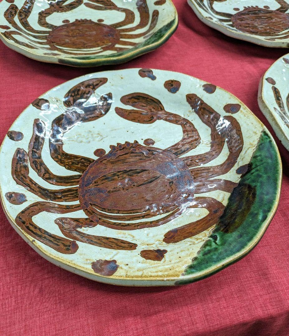 Amazon.co.jp: ?SALE? 北大路魯山人 伊万里（翔窯造）魯山人風 蟹絵皿