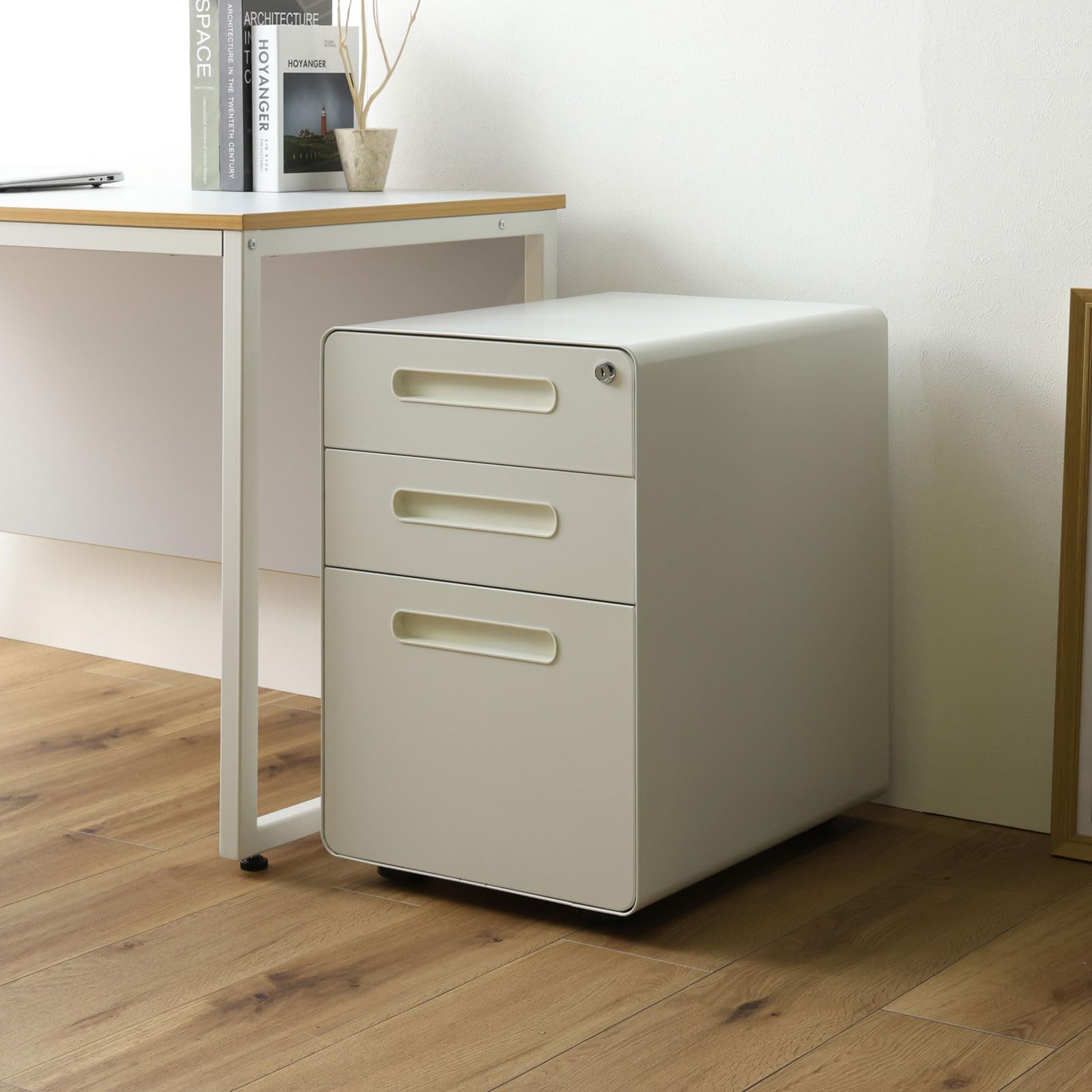 Amazon.co.jp: 関家具 デスクキャビネット オフィス 引き出し 袖机