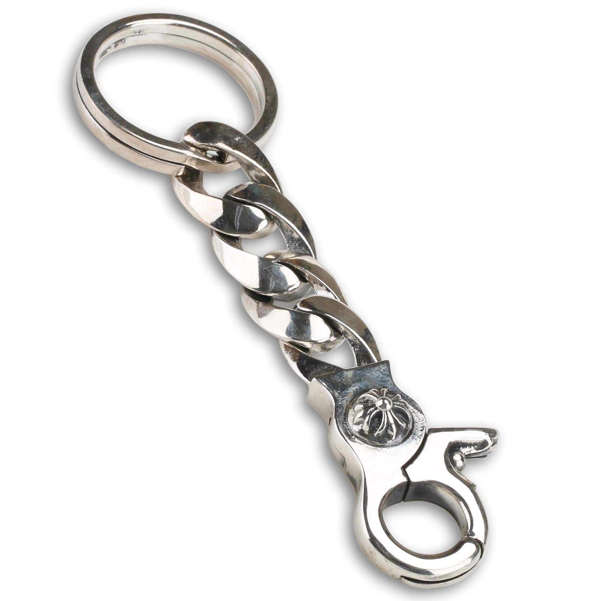 Amazon.co.jp: 「silverKYASYA」シルバー925 クロスキーチェーン