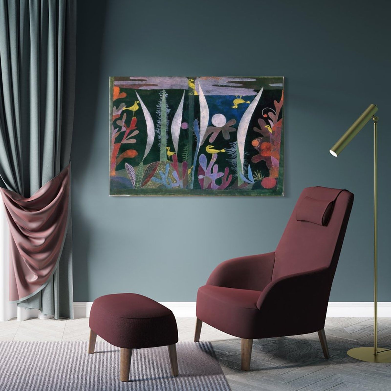 Amazon.co.jp: Paul Kleeパウル・クレー代表作「黄色い鳥のいる風景