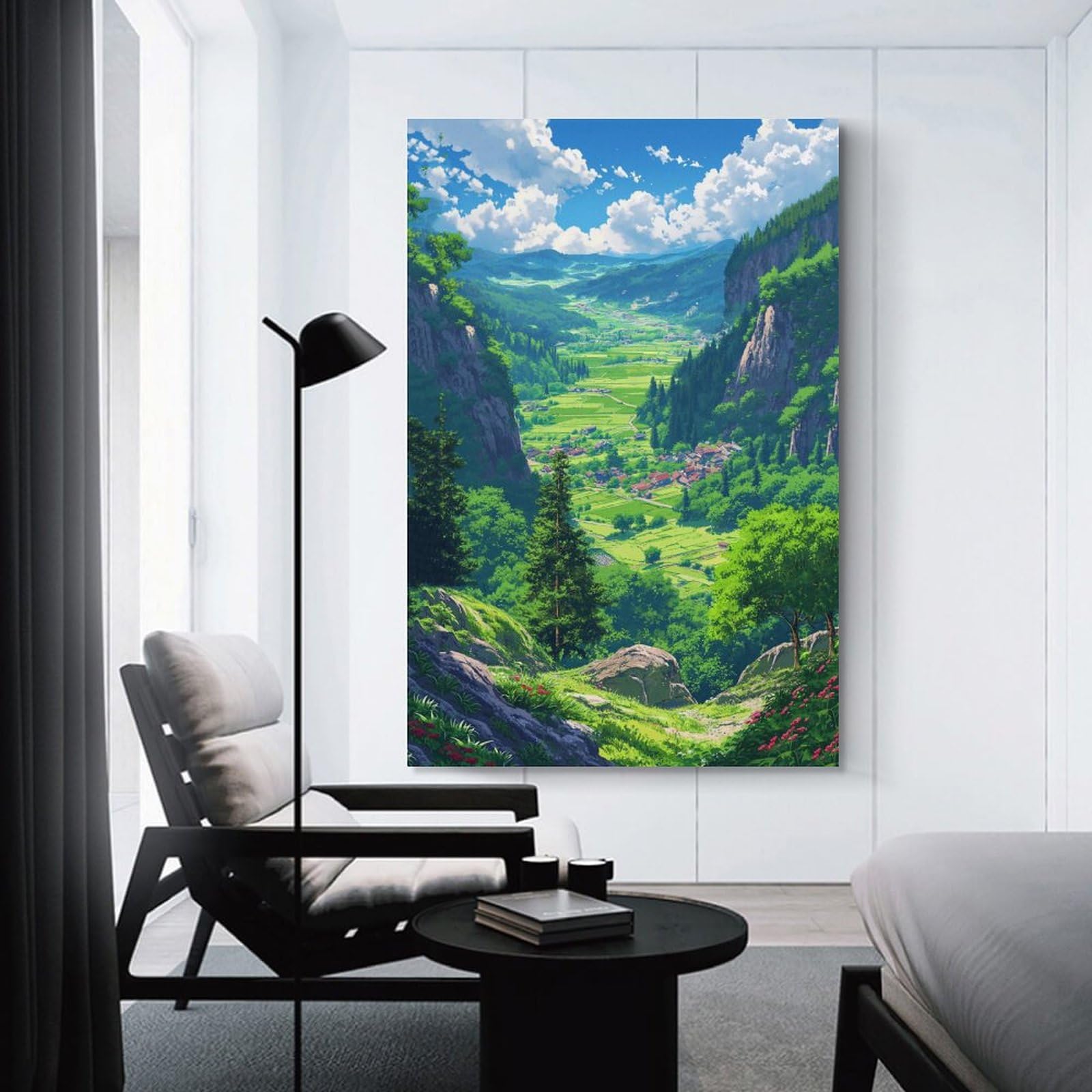 Amazon.co.jp: ポスター 山 自然 風水 絵 山の絵 緑の絵 玄関 開運